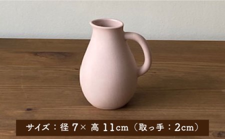 【美濃焼】piccola(ピッコラ) 一輪挿し pitcher(ピッチャー) ピンク 【金新製陶所】インテリア 雑貨 花瓶 一輪挿し お花 コンパクト ピンク 桃 写真映え かわいい シンプル おしゃ