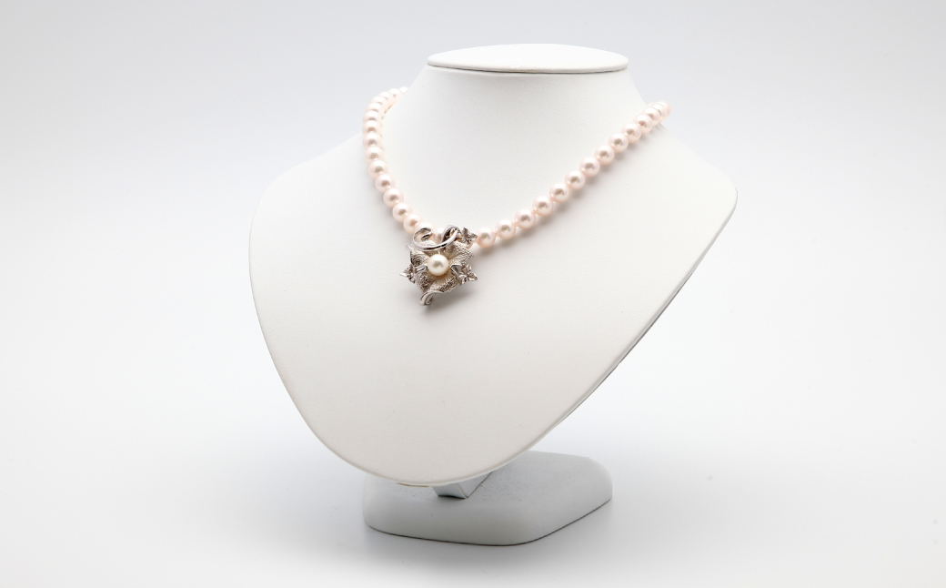 あこや真珠 (8−8.5mm珠) トップ付きネックレス & イヤリング セット トップブローチ兼用 ／ ジュエリー アクセサリー 長崎県 長崎市 園田真珠