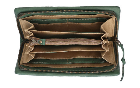 豊岡財布　牛革ラウンドファスナー長財布 ミント