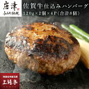 【ふるさと納税】佐賀牛仕込みハンバーグ120g×2個×4P(合計8個) 総菜 ギフト「2024年 令和6年」