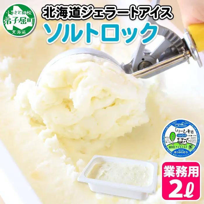 アイスクリーム ソルトロック ジェラート 塩 業務用 2リットル 2L アイス 大容量 手作り 北海道 弟子屈町 613