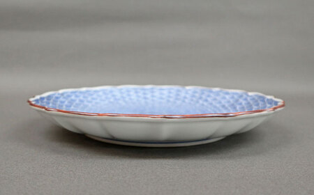 【波佐見焼】青海波尽くし富士 輪花盛皿【協立陶器】[TC133]