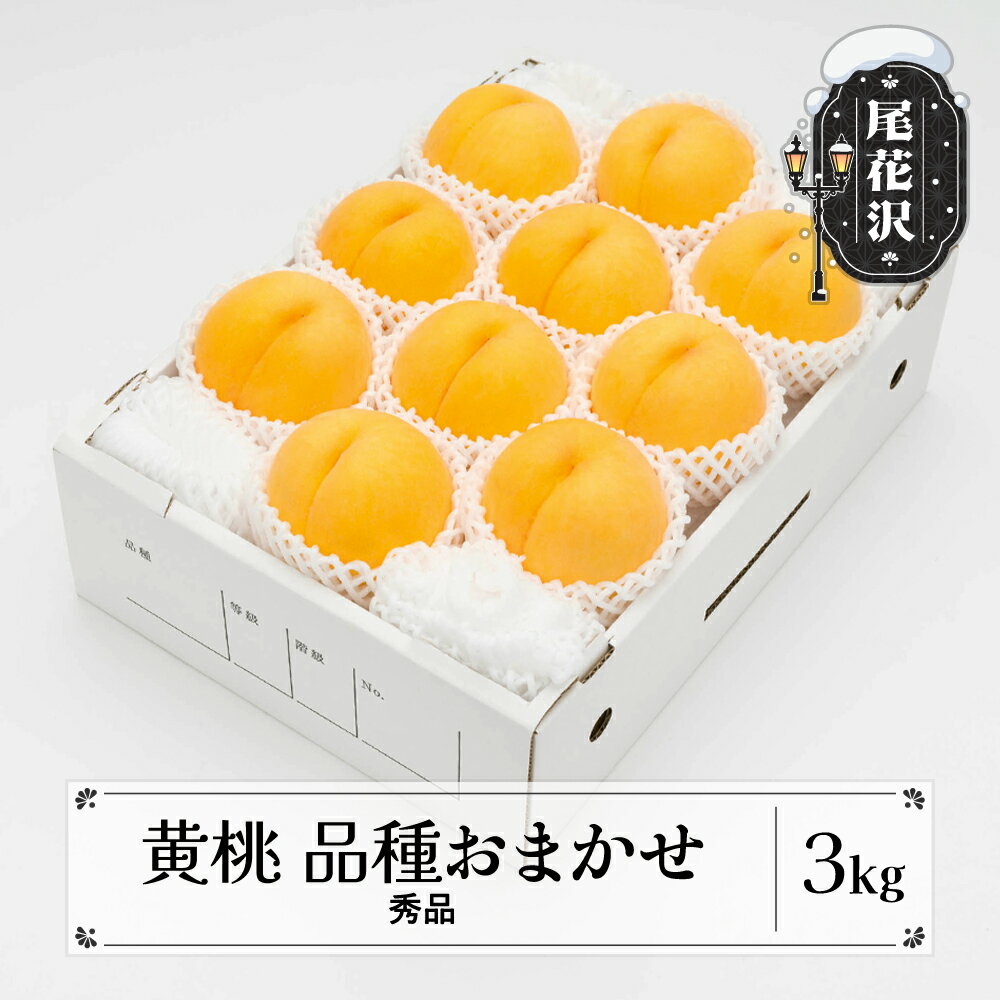 【ふるさと納税】先行予約 もも 有袋黄桃 秀品 品種おまかせ 約3kg（7~13玉）化粧箱入 令和8年産 2026年産 送料無料 フルーツ 果物 ns-mootx3※沖縄・離島への配送不可