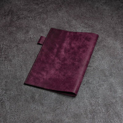 【ふるさと納税】【B6サイズ】本革手帳・ノートカバー/イタリアンレザー・プエブロ(モスト/赤紫)【1561703】