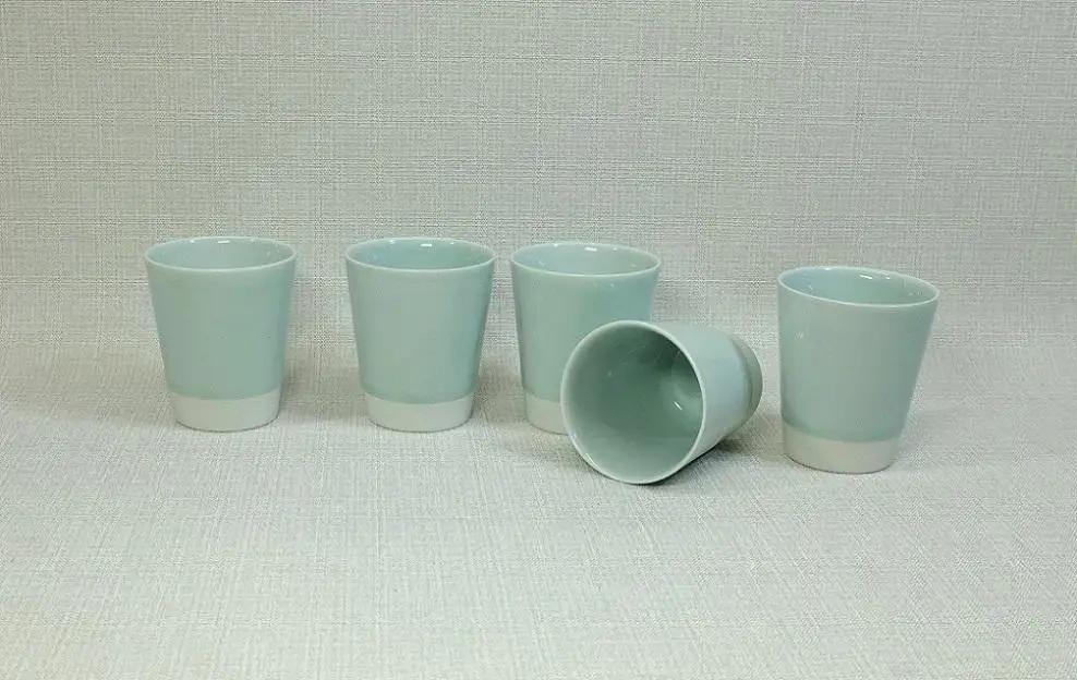 【AB588】【波佐見焼】es cup 青磁釉 〈M〉【西海陶器】5　47103