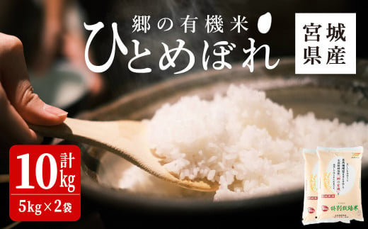 ＜令和6年産＞郷の有機米 ひとめぼれ 10kg お米 おこめ 米 コメ 白米 ご飯 ごはん おにぎり お弁当 有機質肥料 特別栽培米 【JA新みやぎ】ta506