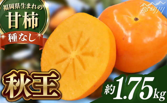 
            【2025年10月以降発送】福岡より直送！ 種がほとんどない新ブランド 柿 秋王 約1.75kg＜一般社団法人地域商社ふるさぽ＞那珂川市 [GBX050]
          