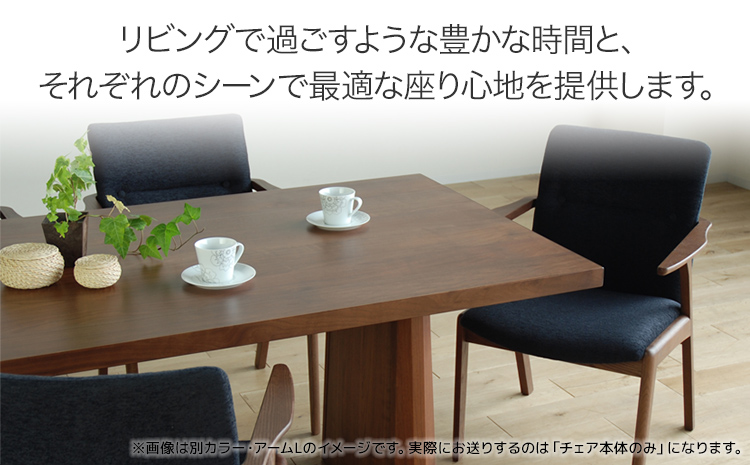 【開梱・設置】チェア　ジェント　アームSチェア　CH／AL-BK　ブラウン/ブラック　AL015