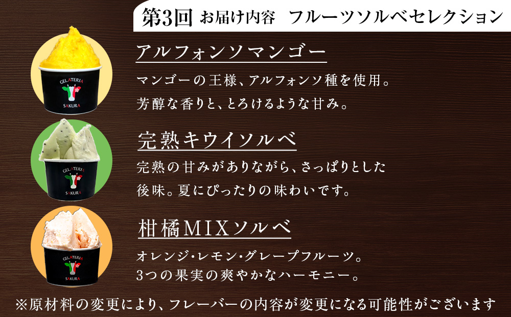 【頒布会4ヵ月】幸せな牛のミルクからできたジェラート パティシエおすすめ6個セット＜株式会社SAKURA STYLE＞