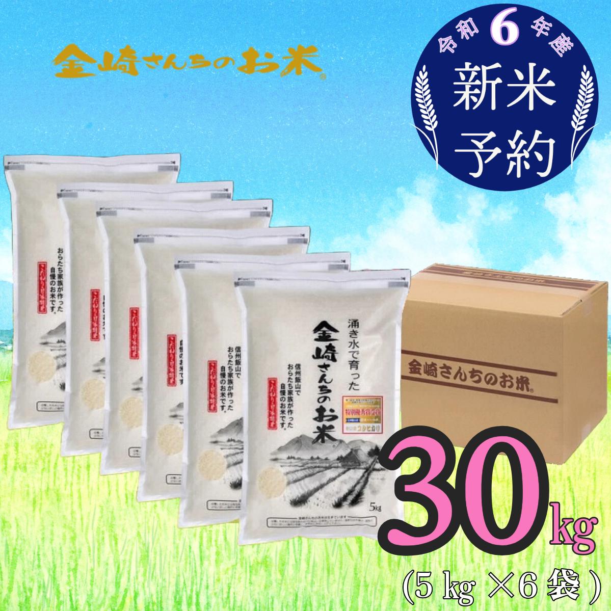 【令和6年産 新米予約】「金崎さんちのお米」30ｋｇ (6-4)