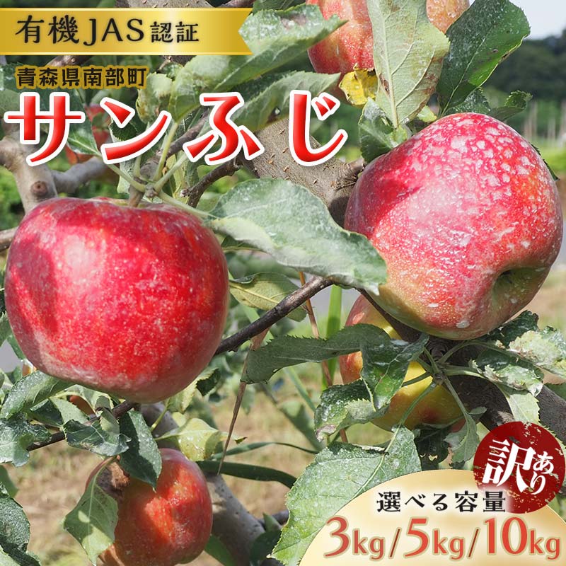 【ふるさと納税】 《訳あり》容量が選べる 有機JAS認証 サンふじ りんご 約3kg / 5kg / 10kg【和楽堂りんご養生農苑】 青森りんご リンゴ 林檎 アップル 青森県 南部町 果物 くだもの フルーツ オーガニック 家庭用 F21U-286var