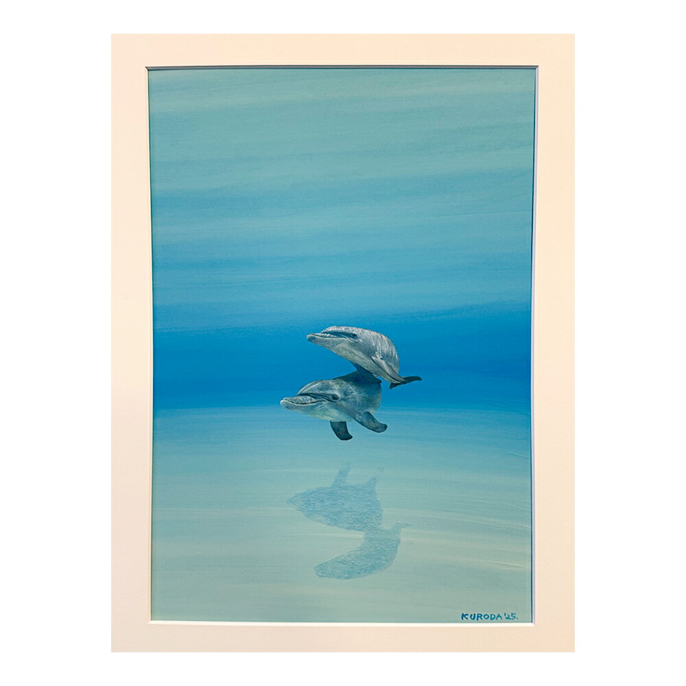 【ふるさと納税】FUTARI（ジクレー版画） A3サイズ 1枚（額縁付き） 420mm×297mm 作家直筆サイン入り 不透明水彩画 絵画 アート 壁掛け 装飾 インテリア 熊本県 熊本市 送料無料