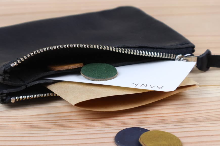 おさいふポーチ ブラック [アトリエSASSA 富山県 朝日町 34310070]