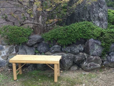 京竹工芸の竹製ベンチでゆっくりくつろぎの時間 竹製ベンチ・床几（しょうぎ）・スツール◇