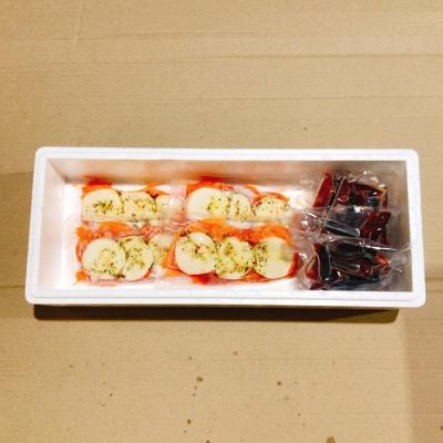 ふるさと納税 根室市 サーモンカプレーゼ3〜5P&鮭とば100g×3P B-09099 |  | 02