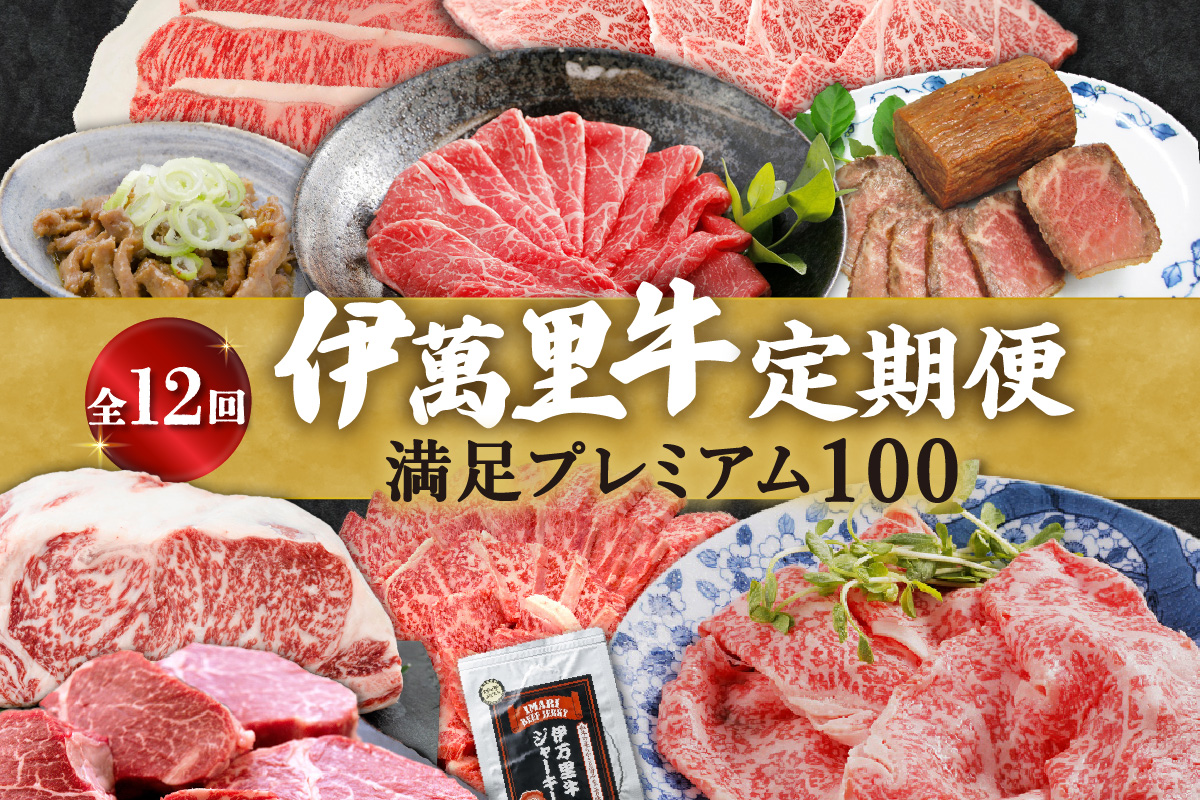 伊万里牛満足プレミアム100 定期便【12回コース】 ヒレ ステーキ 焼肉 しゃぶしゃぶ J524
