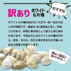 【先行受付】にんにく　3kg （1kg×3） 訳あり 【11月発送】青森県五所川原市 ガーリック ホワイト6片種