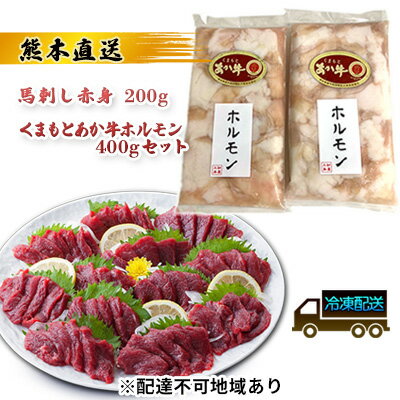 【ふるさと納税】馬刺し 熊本 赤身 あか牛 ホルモン セット 赤牛 熊本 和牛 肥後 熊本直送 馬刺 馬肉 肉 お肉 冷凍 配送不可:離島