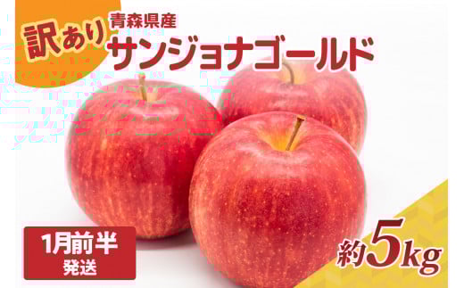 訳あり りんご5kg 程度【2026年1月前半発送】サンジョナゴールド 青森|不揃いリンゴ