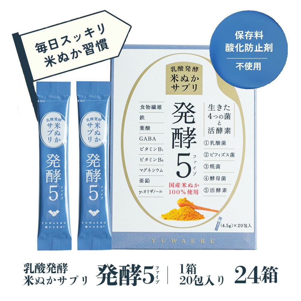 【ふるさと納税】毎日続けたい米ぬか習慣「発酵5」　24箱入り　約2.2kg ／ 発酵米ぬかサプリ 乳酸菌 ビフィズス菌 糀菌 酵母 GABA 顆粒 スティック 持ち運び 腸活 植物発酵エキス 玄米代替 栄養補助食品 発酵食品 送料無料 神奈川県