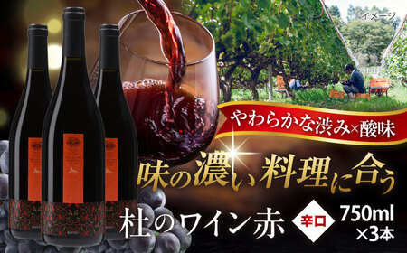 杜のワイン赤 3本セット 奥出雲葡萄園 [AICS048]