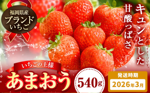【先行予約】いちご あまおう 先行予約 いちご 大量 540g 選べる発送時期 定期便 フルーツ《2026年3月上旬-3月末頃出荷》苺 旬 くだもの 果物 福岡県 鞍手町