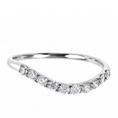 ふるさと納税 山梨県 プラチナウェーブダイヤモンドリング 0.30CT R3610DI-P2 #11