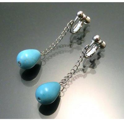 ふるさと納税 和泉市 ターコイズブルーのSwingイヤリング　雫型 |  | 01