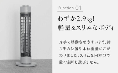 cado 電気ヒーター SOL 001S ソル クールグレー / 家電 国産 日本製 / 佐賀県 / 株式会社カドー[41ANAE016]