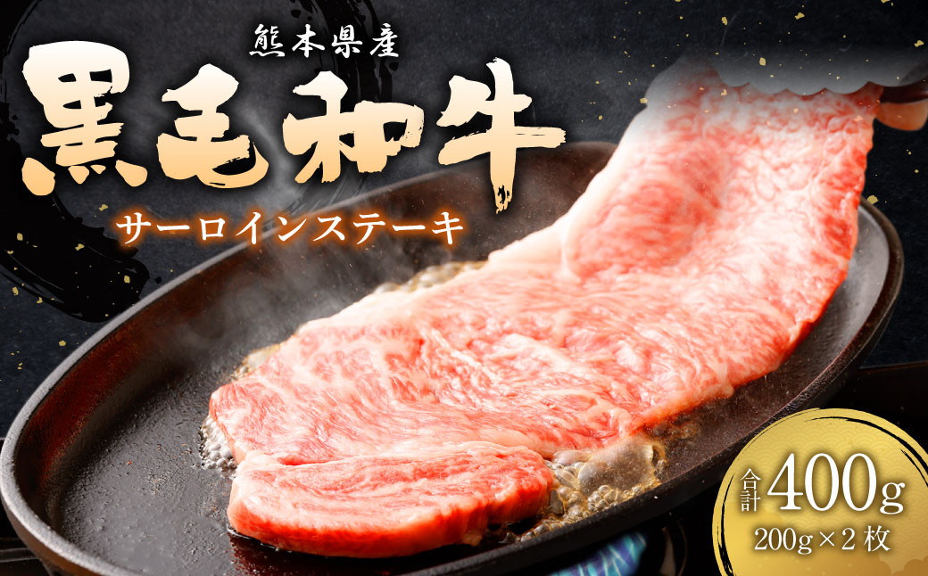 
熊本 黒毛和牛 サーロインステーキ 200g×2 合計400g 牛肉
