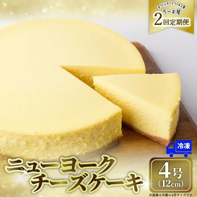 2回 定期便 ニューヨークチーズケーキ 4号 12cm ケーキ 