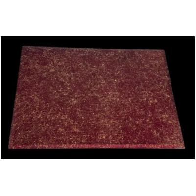 ふるさと納税 九度山町 木製 ランチョンマット 乱糸(マット仕上げ)　赤溜