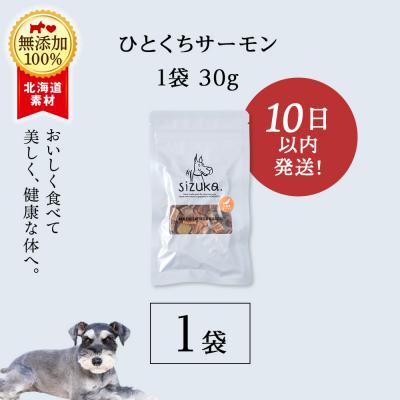 ふるさと納税 千歳市 愛犬用　無添加おやつ ひとくちサーモン　30g×1袋 ドッグフード 犬用 SIZUKA |  | 02