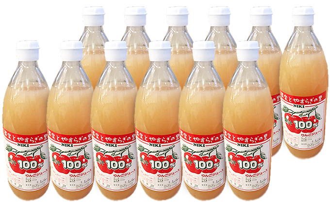 【先行受付/2024年11月出荷開始】農園のフレッシュりんごジュース 1L×12本［妹尾観光農園］ 北海道 仁木町 果物 フルーツ リンゴ