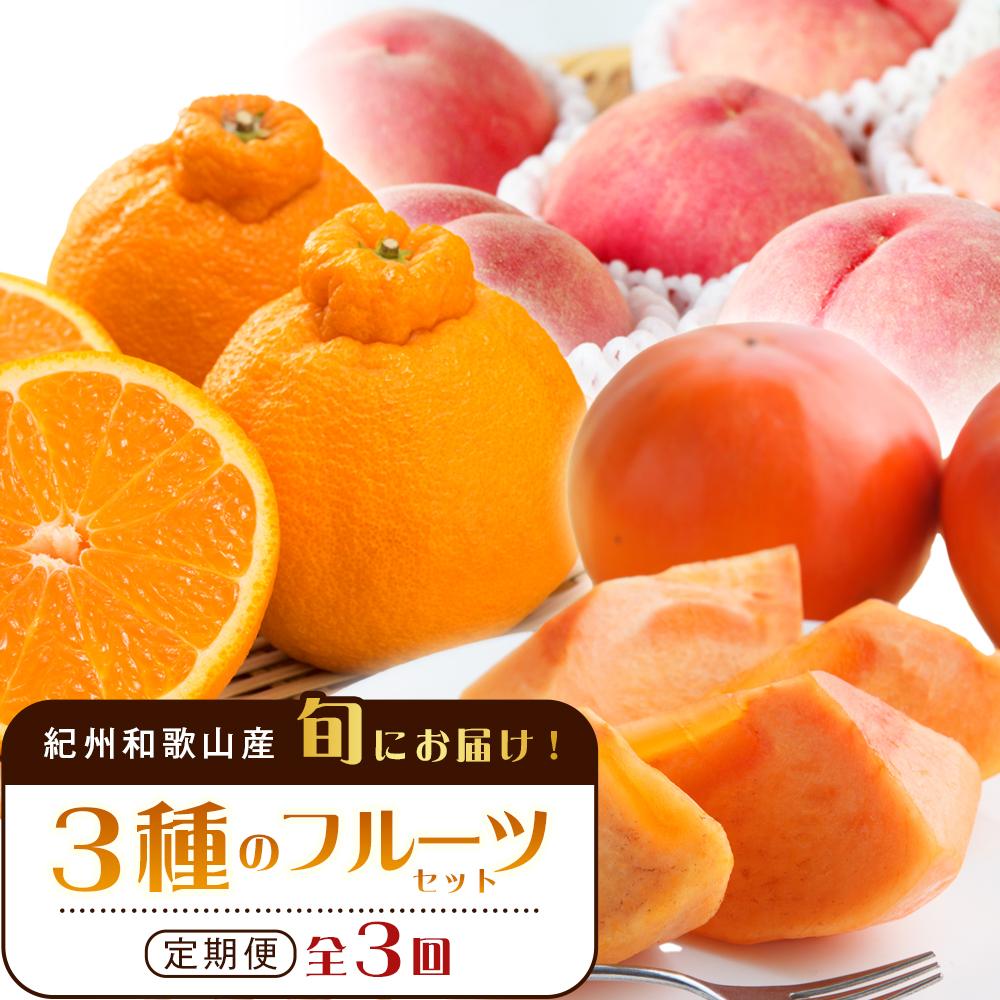 【ふるさと納税】紀州和歌山産 旬にお届け！フルーツセット（不知火・桃・富有柿）【UT59】 | フルーツ 果物 くだもの 食品 人気 おすすめ 送料無料 定期便