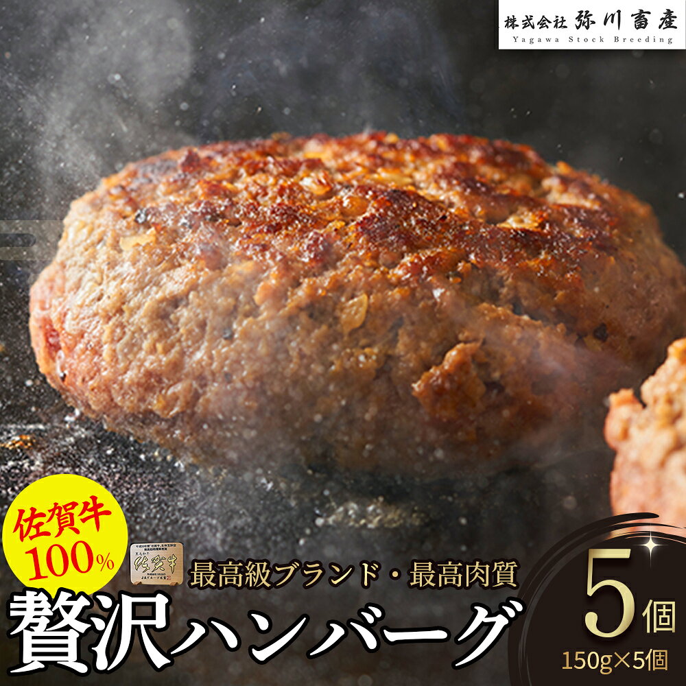 【ふるさと納税】 佐賀牛100％の贅沢ハンバーグ 150g×5個 手造り 佐賀牛100% 国産牛 和牛 ブランド牛 牛肉 肉 高級 人気 おすすめ 佐賀県 太良町 OB5x1