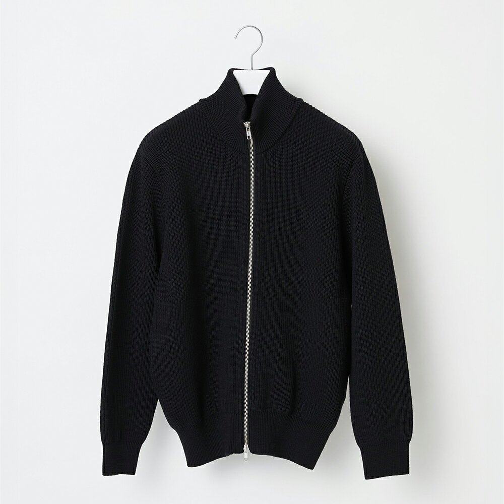 【ふるさと納税】 ≪順次発送≫ EX FINE WOOL RIB KNIT BLOUSON BLACK ブラック 黒 ドライバーズニット・ブルゾン 服 洋服 ユニセックス メンズ レディース ブランド 山形県 山辺町 送料無料 yt-ebxxk-sn ※沖縄・離島への配送不可