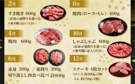 A5飛騨牛 定期便 全6回   ( 焼肉 すき焼き しゃぶしゃぶ ステーキ ) | 定期便 BP104