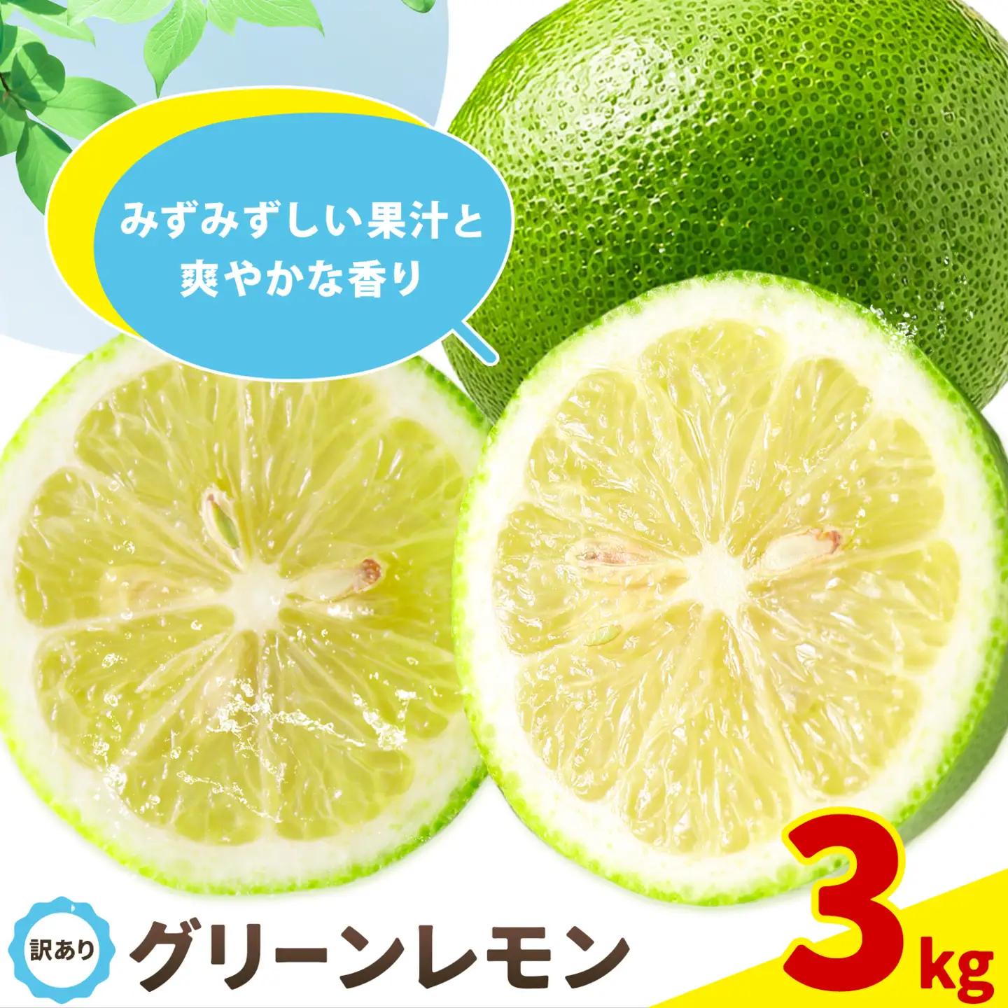 訳あり グリーンレモン 山本農園 3kg
