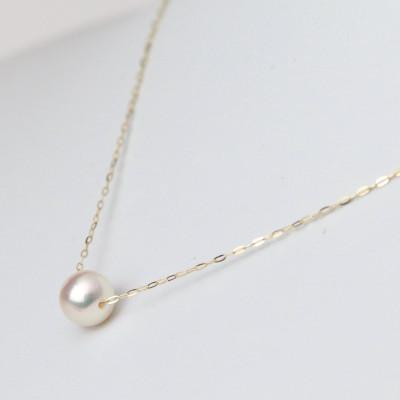 ふるさと納税 山梨市 K18あこや真珠スルーネックレス7.5-8.0mmほんのりピンク色 |  | 02