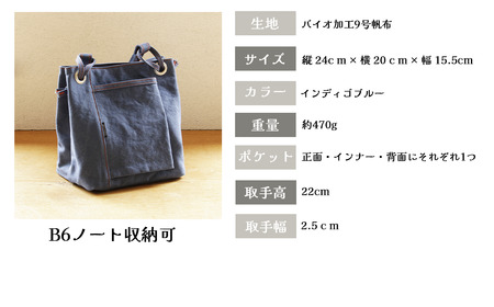 須田帆布　about town tote（インディゴブルー）【 バッグ 茨城県バッグ つくば市バッグ おすすめバッグ こだわりバッグ 帆布バッグ  】