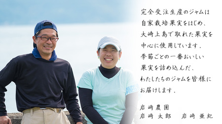 岩﨑農園 無添加 手作り ジャム 200g 3本 広島県 大崎上島町 瀬戸内 離島 農家 完全受注生産 新鮮 フレッシュ フルーツ いちじく みかん いちご ブルーベリー キウイ 果物 詰め合わせ パ