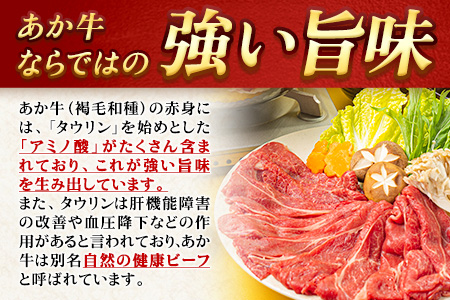 牛肉 赤身 クラシタ ロース すき焼き しゃぶしゃぶ 鍋 クラシタ あか牛 送料無料 肉 牛肉 ロース 肩ロース 600g (300g×2パック) クラシタ あか牛 赤牛 あかうし 《4月上旬-4月末