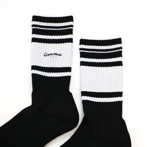 【2026年2月中旬から順次発送】 テーラーメイド ラインドクルーソックス 1足 TL700【ブラック】 《 靴下 25センチ 26センチ 27センチ くつ下 ソックス テーラーメイド ランドクルーソ