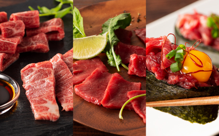 「本場・熊本」霜降り馬刺しと赤身の贅沢6種セット						