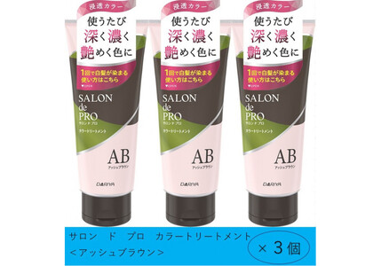 ダリヤ　サロン　ド　プロ　カラーシャンプー＆トリートメント＜アッシュブラウン＞各3個セット
