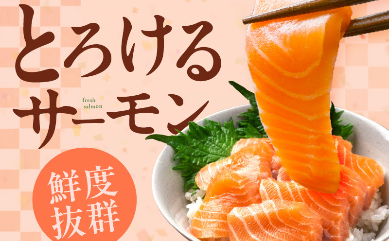 【サーモン食べ比べ】アトランティックサーモン 200g×2P ＆ 鮭ハラス 200g×5P【小分け 鮭 昆布塩加工 はしっこ サーモン 大トロ 腹ヒレ肉 北国からの贈り物】 099H3439