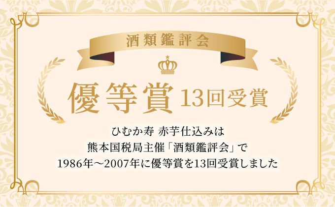 KU416 【新型コロナ被害支援】串間市の蔵元がお届け！25度の本格芋焼酎が気軽に楽しめる2本セット(ひむか寿　赤芋仕込み900ml(25度)×2本【寿海酒造】