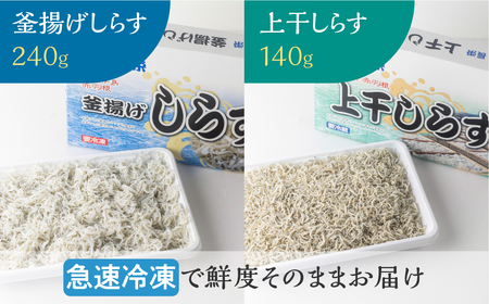 しらすセット 上干し（140ｇ）・釜揚げ(240g)  しらす