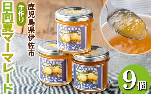 isa550 手作りはちみつ入り日向夏マーマレード(計9個・各140g)ふるさと納税 伊佐市 特産品 日向夏 加工食品 果物 フルーツ 詰め合わせ 果肉 柑橘  低糖 ハンドメイド ジャム ギフト【薩摩美食倶楽部】